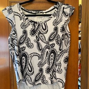 Anthropologie black and white tee